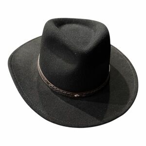 Scala Black Wool Fedora Felt Hat